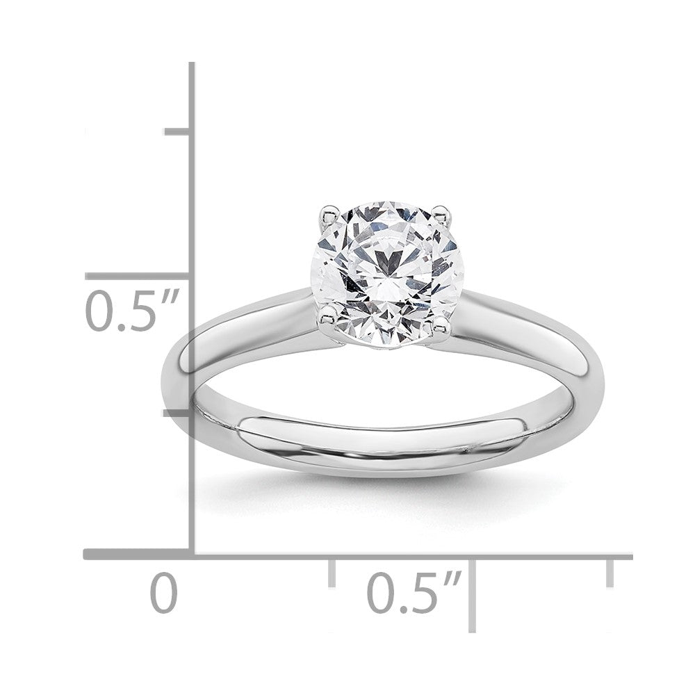 1.25ct. CZ Solid Real 14k White Gold Solitaire Engagement Ring