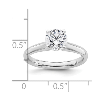 1.25ct. CZ Solid Real 14k White Gold Solitaire Engagement Ring