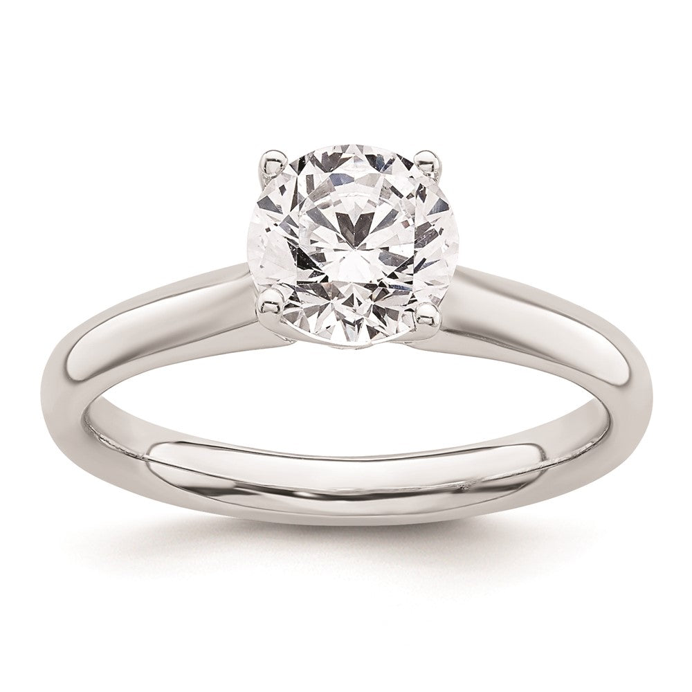 1.25ct. CZ Solid Real 14k White Gold Solitaire Engagement Ring