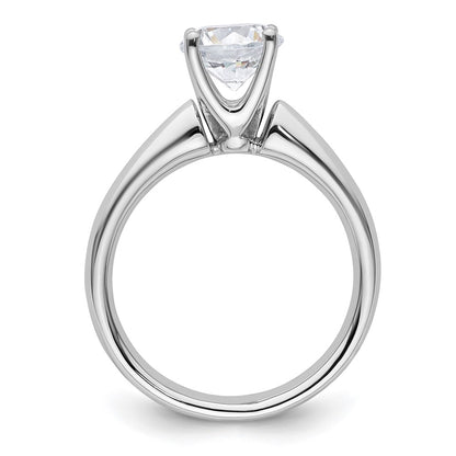 1.50ct. CZ Solid Real 14k White Gold Solitaire Engagement Ring