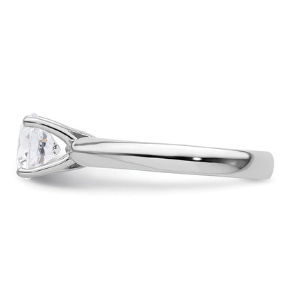 1.50ct. CZ Solid Real 14k White Gold Solitaire Engagement Ring