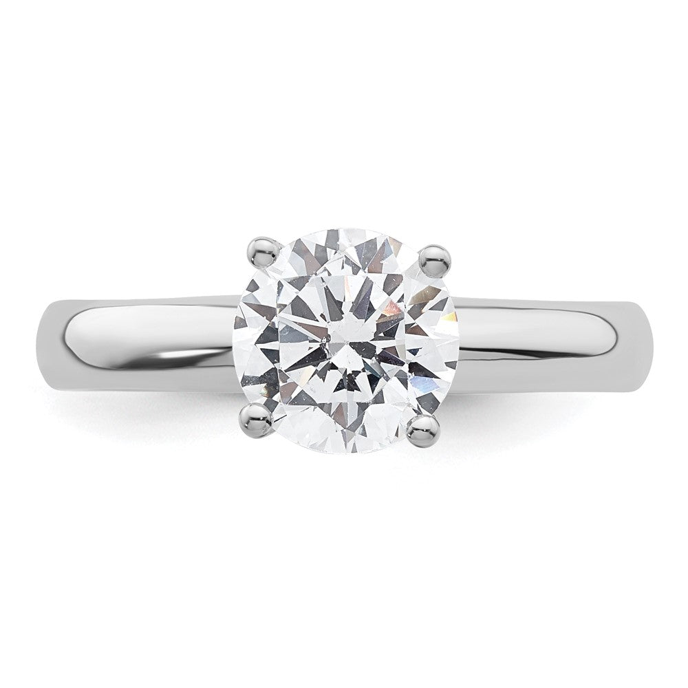 1.50ct. CZ Solid Real 14k White Gold Solitaire Engagement Ring