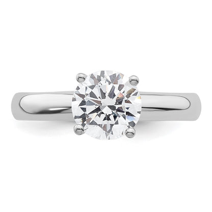 1.50ct. CZ Solid Real 14k White Gold Solitaire Engagement Ring