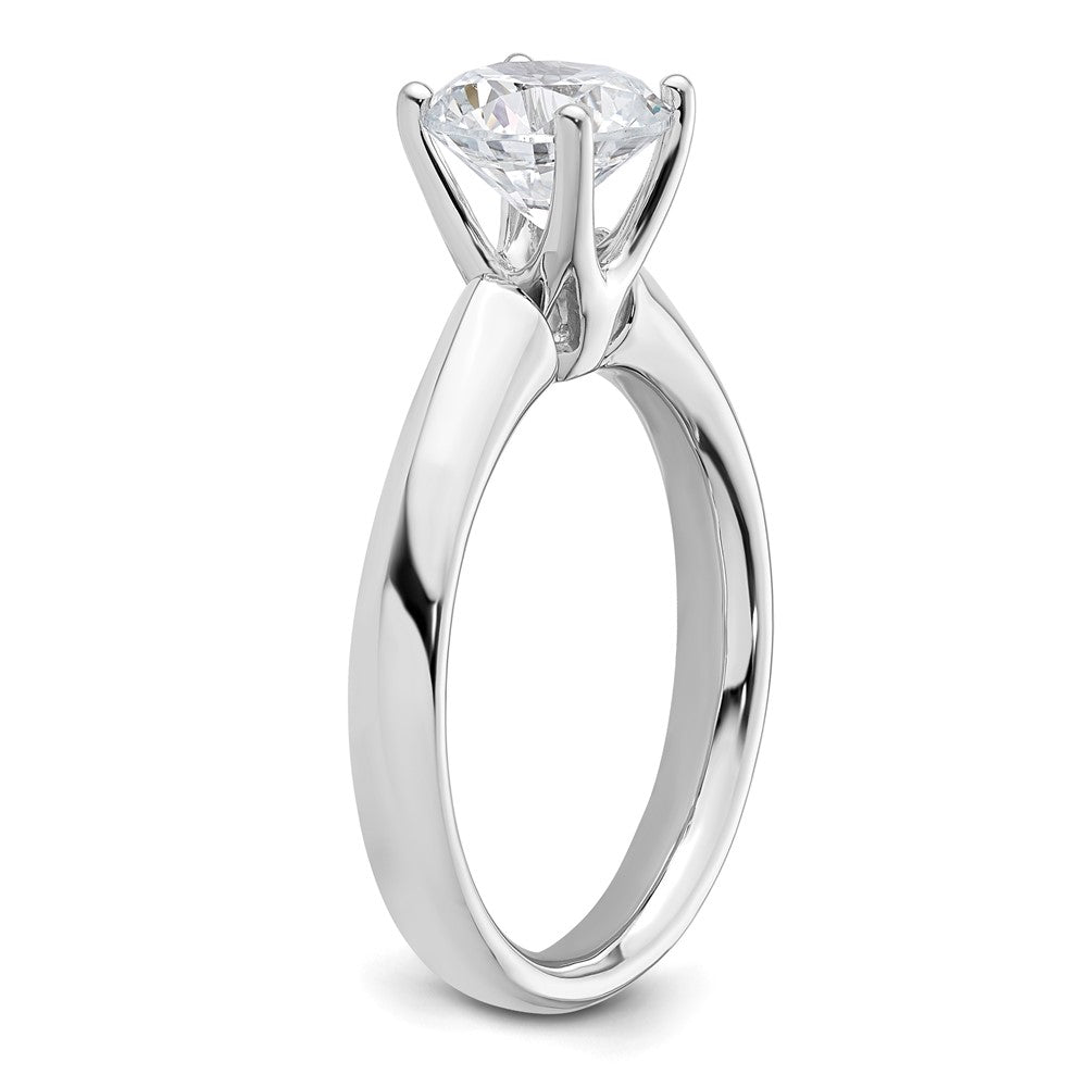 1.50ct. CZ Solid Real 14k White Gold Solitaire Engagement Ring