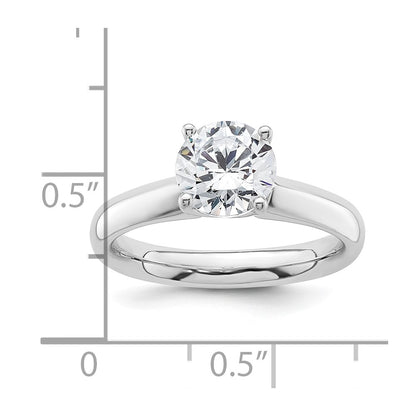 1.50ct. CZ Solid Real 14k White Gold Solitaire Engagement Ring