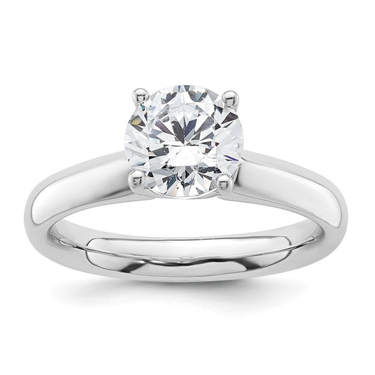 1.50ct. CZ Solid Real 14k White Gold Solitaire Engagement Ring