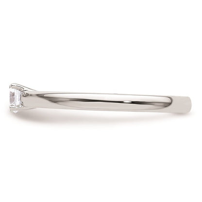0.25ct. CZ Solid Real 14k White Gold Solitaire Engagement Ring