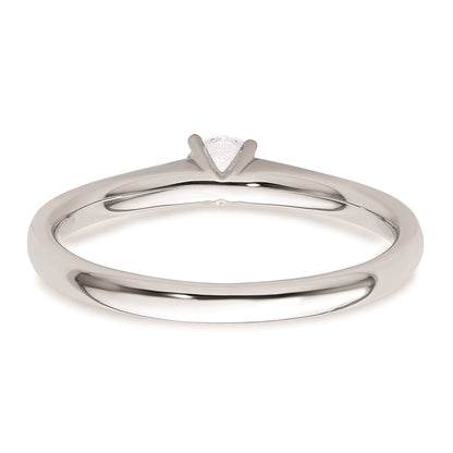 0.25ct. CZ Solid Real 14k White Gold Solitaire Engagement Ring