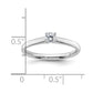 0.25ct. CZ Solid Real 14k White Gold Solitaire Engagement Ring