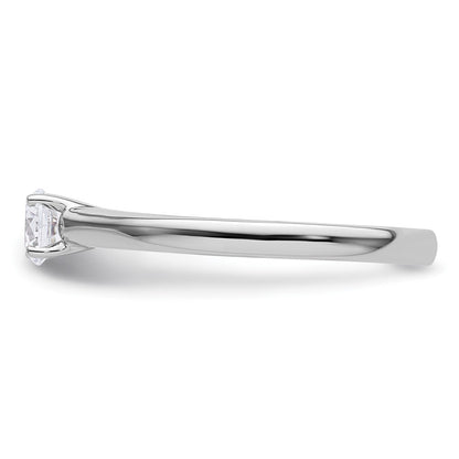 0.33ct. CZ Solid Real 14k White Gold Solitaire Engagement Ring