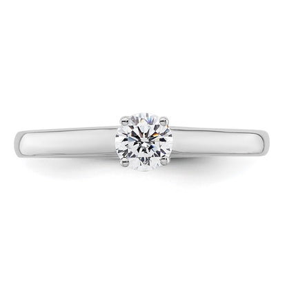 0.33ct. CZ Solid Real 14k White Gold Solitaire Engagement Ring