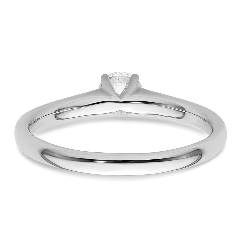 0.33ct. CZ Solid Real 14k White Gold Solitaire Engagement Ring