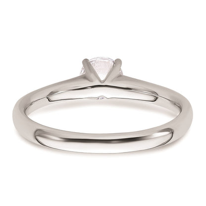 0.50ct. CZ Solid Real 14k White Gold Solitaire Engagement Ring