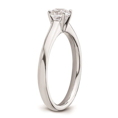 0.50ct. CZ Solid Real 14k White Gold Solitaire Engagement Ring