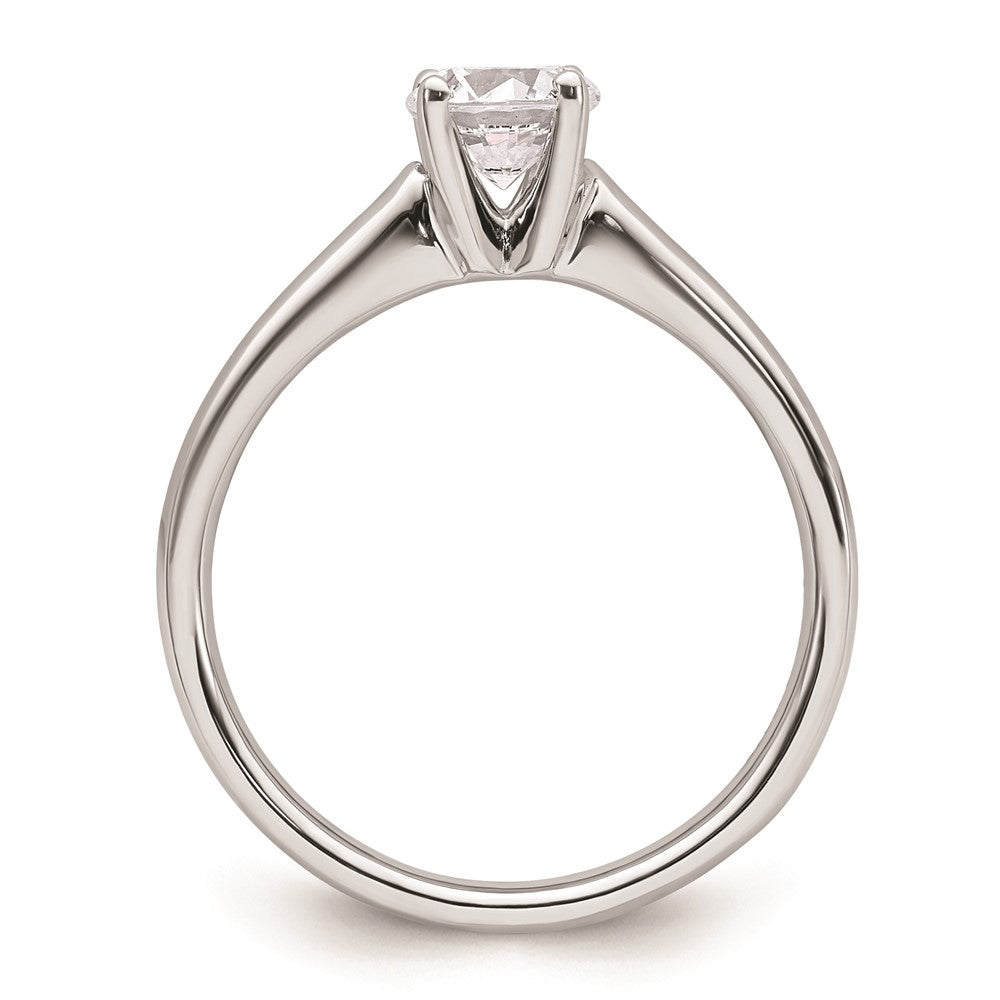 0.75ct. CZ Solid Real 14k White Gold Solitaire Engagement Ring