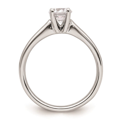 0.75ct. CZ Solid Real 14k White Gold Solitaire Engagement Ring
