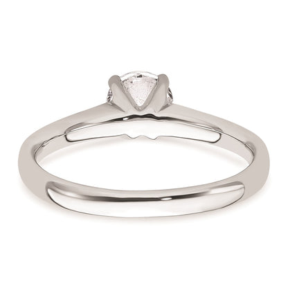 0.75ct. CZ Solid Real 14k White Gold Solitaire Engagement Ring