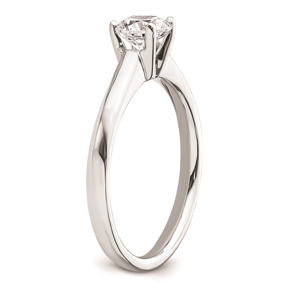 0.75ct. CZ Solid Real 14k White Gold Solitaire Engagement Ring