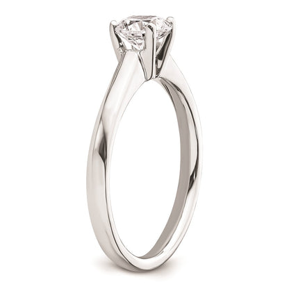 0.75ct. CZ Solid Real 14k White Gold Solitaire Engagement Ring