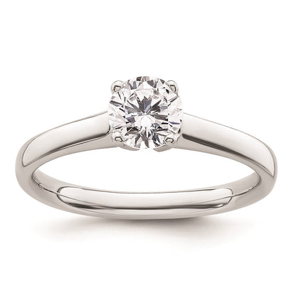 0.75ct. CZ Solid Real 14k White Gold Solitaire Engagement Ring