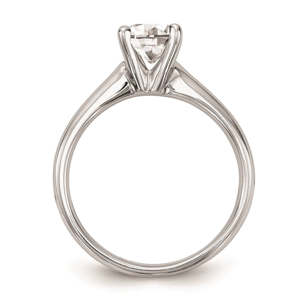 1.00ct. CZ Solid Real 14k White Gold Solitaire Engagement Ring