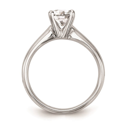 1.00ct. CZ Solid Real 14k White Gold Solitaire Engagement Ring
