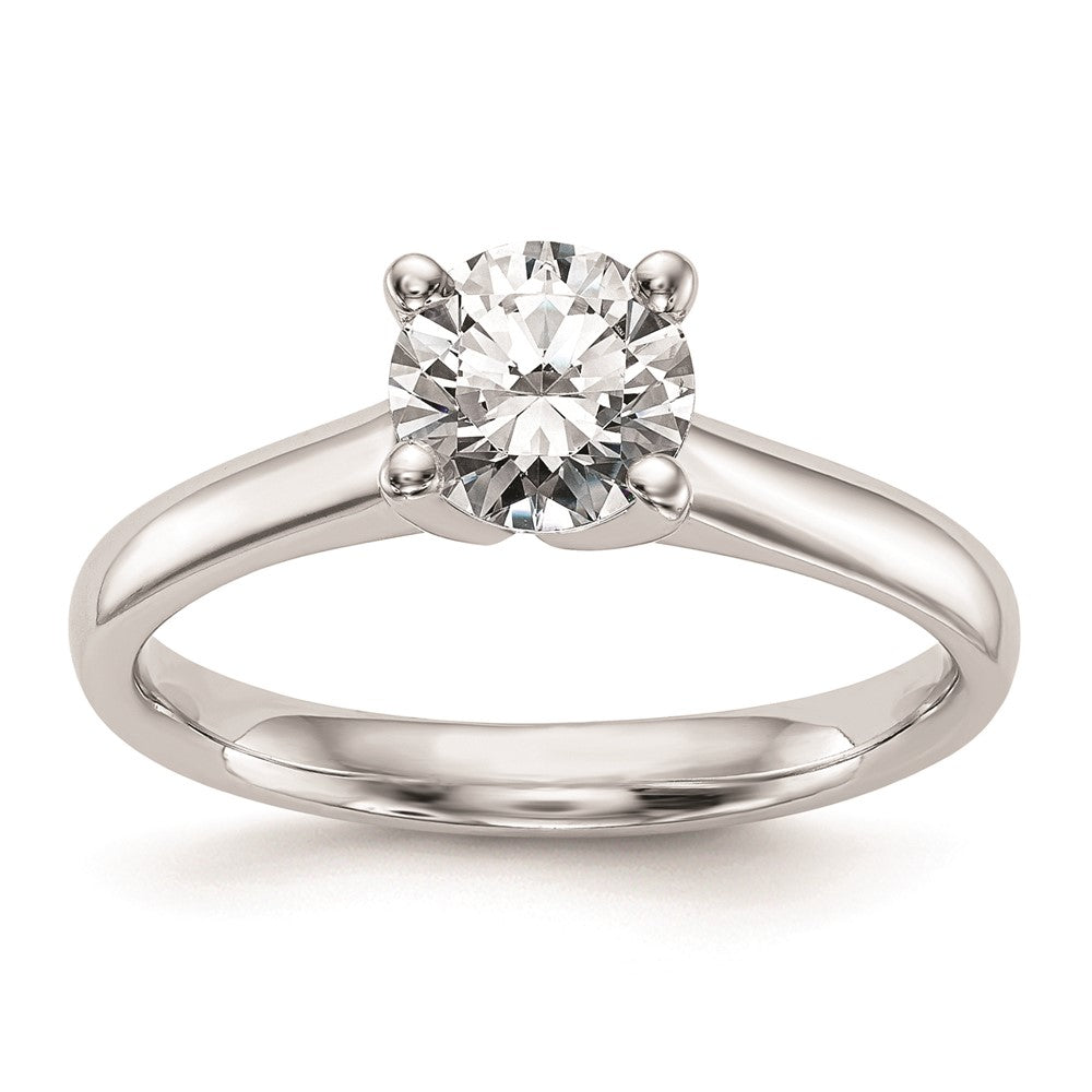 1.00ct. CZ Solid Real 14k White Gold Solitaire Engagement Ring