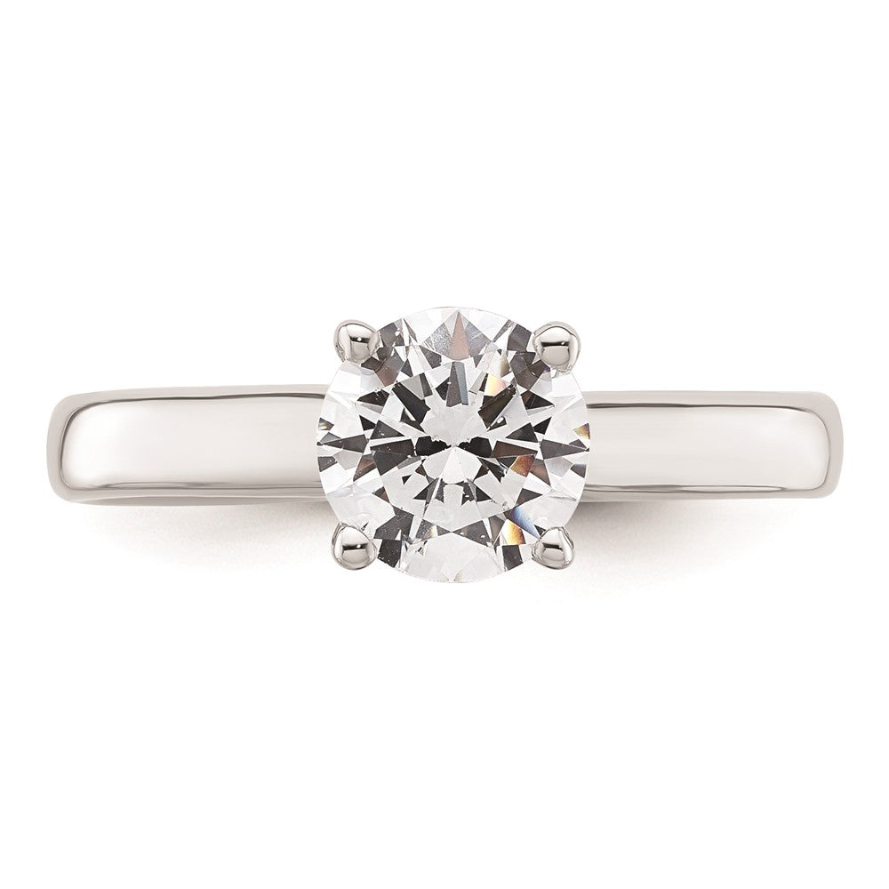 1.25ct. CZ Solid Real 14k White Gold Solitaire Engagement Ring