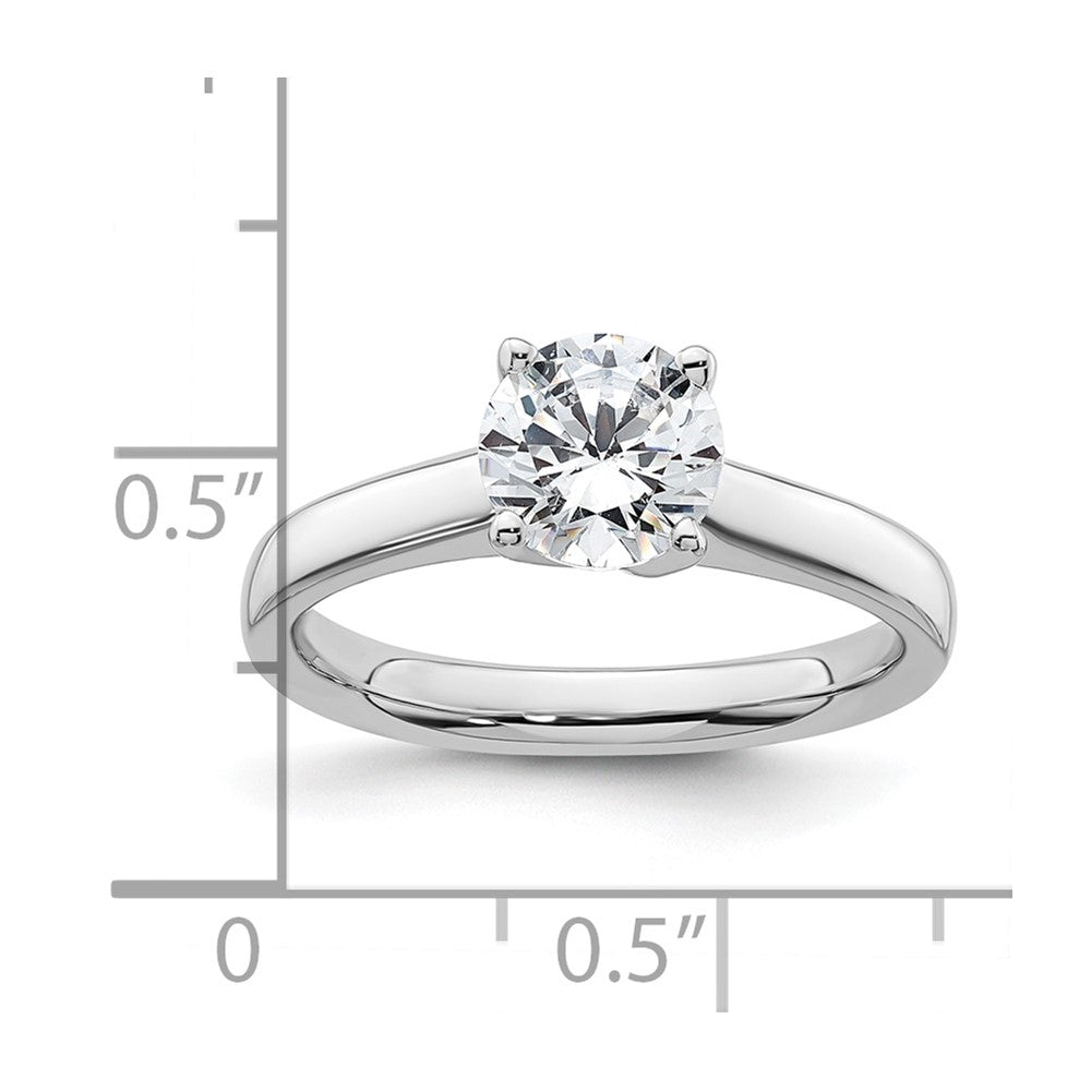 1.25ct. CZ Solid Real 14k White Gold Solitaire Engagement Ring