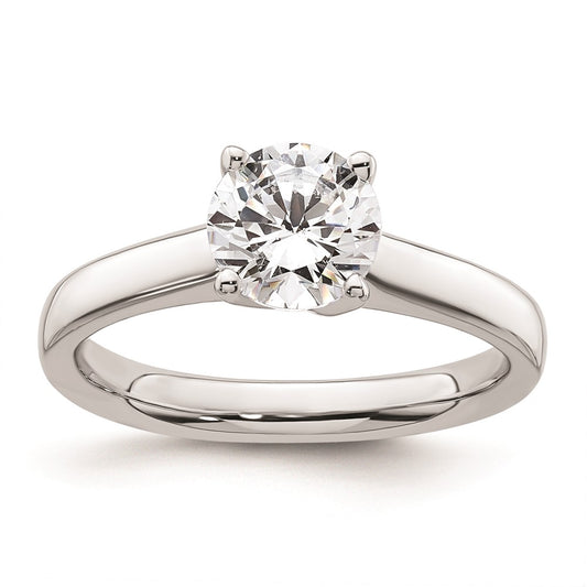 1.25ct. CZ Solid Real 14k White Gold Solitaire Engagement Ring