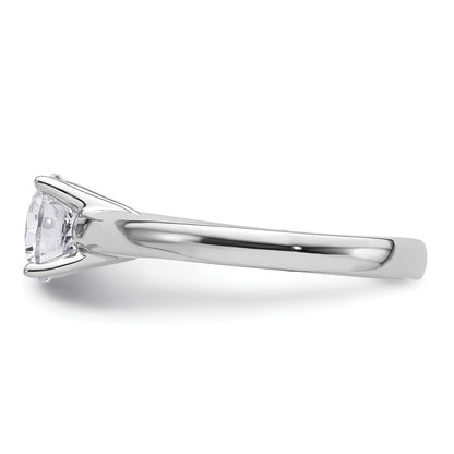 1.50ct. CZ Solid Real 14k White Gold Solitaire Engagement Ring