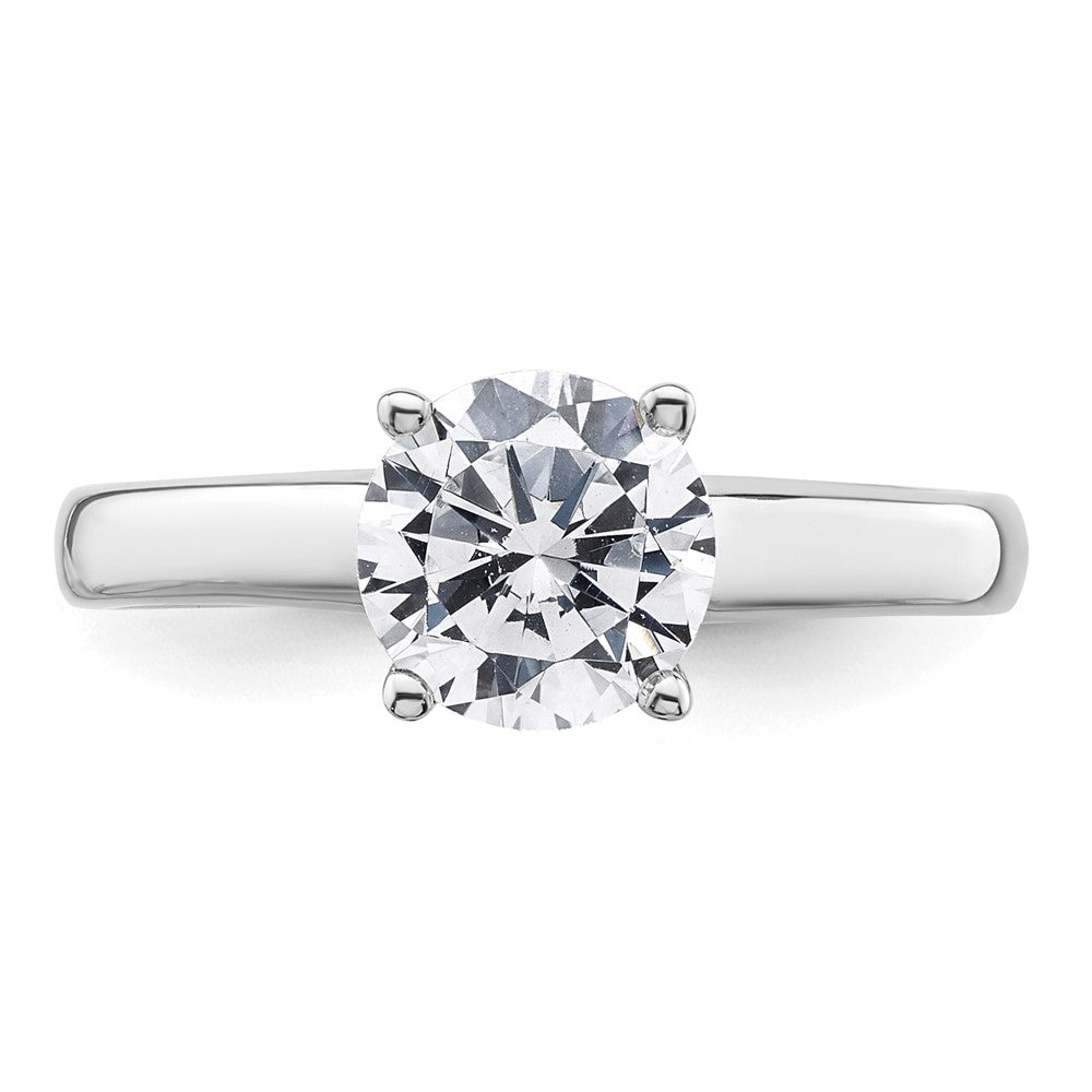 1.50ct. CZ Solid Real 14k White Gold Solitaire Engagement Ring