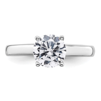 1.50ct. CZ Solid Real 14k White Gold Solitaire Engagement Ring