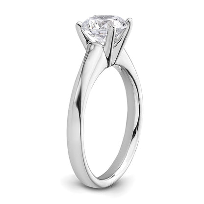 1.50ct. CZ Solid Real 14k White Gold Solitaire Engagement Ring