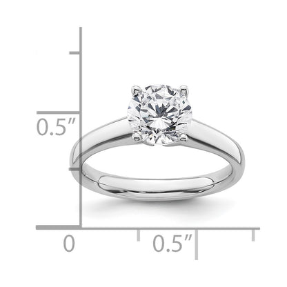1.50ct. CZ Solid Real 14k White Gold Solitaire Engagement Ring