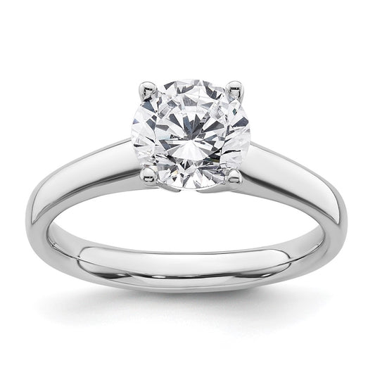 1.50ct. CZ Solid Real 14k White Gold Solitaire Engagement Ring