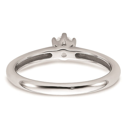0.25ct. CZ Solid Real 14k White Gold Solitaire Engagement Ring