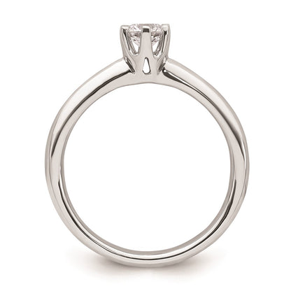 0.33ct. CZ Solid Real 14k White Gold Solitaire Engagement Ring