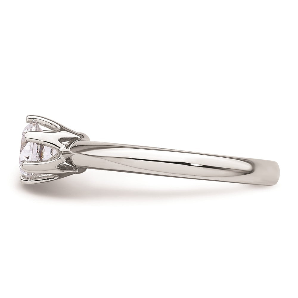 0.75ct. CZ Solid Real 14k White Gold Solitaire Engagement Ring