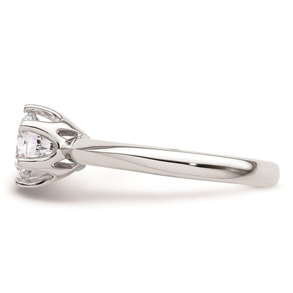 1.25ct. CZ Solid Real 14k White Gold Solitaire Engagement Ring