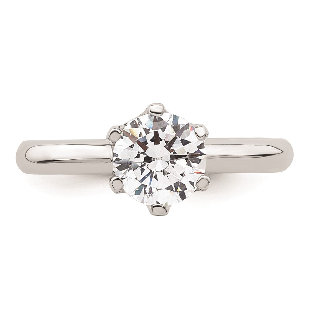1.25ct. CZ Solid Real 14k White Gold Solitaire Engagement Ring