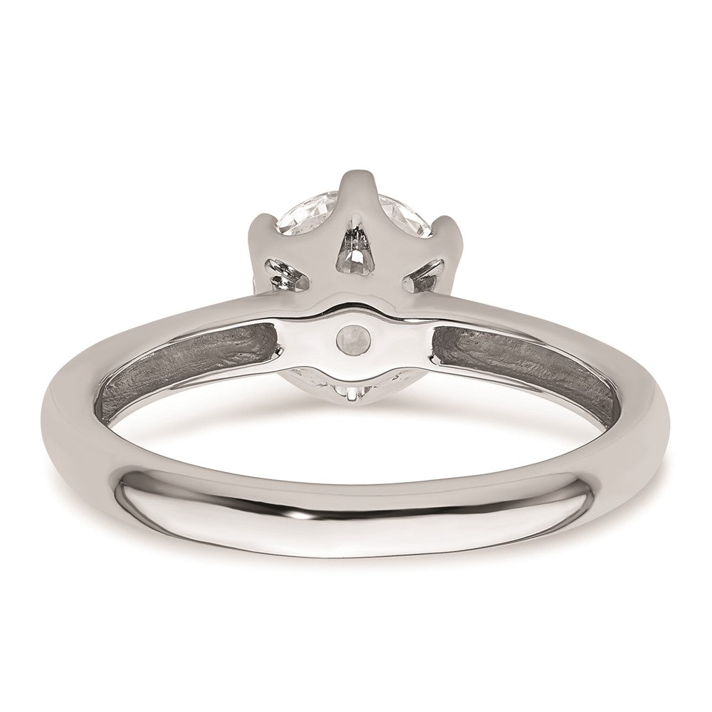 1.25ct. CZ Solid Real 14k White Gold Solitaire Engagement Ring