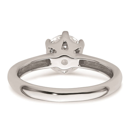 1.25ct. CZ Solid Real 14k White Gold Solitaire Engagement Ring