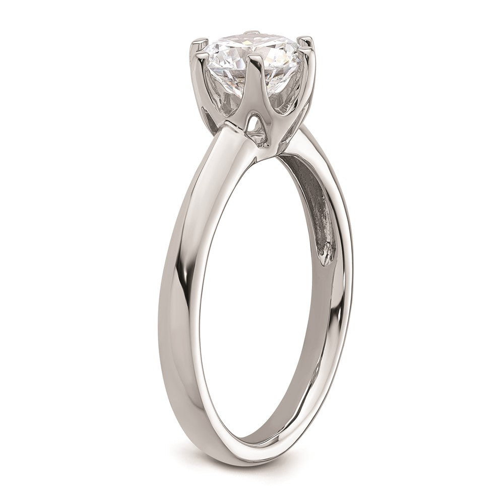 1.25ct. CZ Solid Real 14k White Gold Solitaire Engagement Ring
