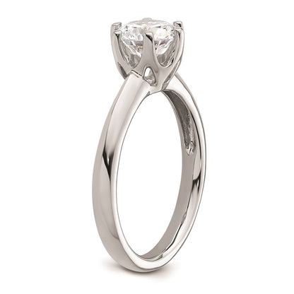 1.25ct. CZ Solid Real 14k White Gold Solitaire Engagement Ring