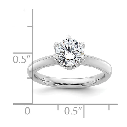 1.25ct. CZ Solid Real 14k White Gold Solitaire Engagement Ring