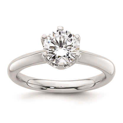 1.25ct. CZ Solid Real 14k White Gold Solitaire Engagement Ring