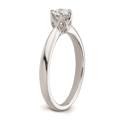 0.33ct. CZ Solid Real 14k White Gold Solitaire Engagement Ring