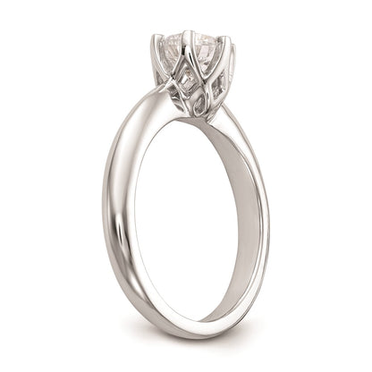 1.00ct. CZ Solid Real 14k White Gold Solitaire Engagement Ring