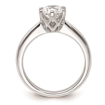 1.25ct. CZ Solid Real 14k White Gold Solitaire Engagement Ring